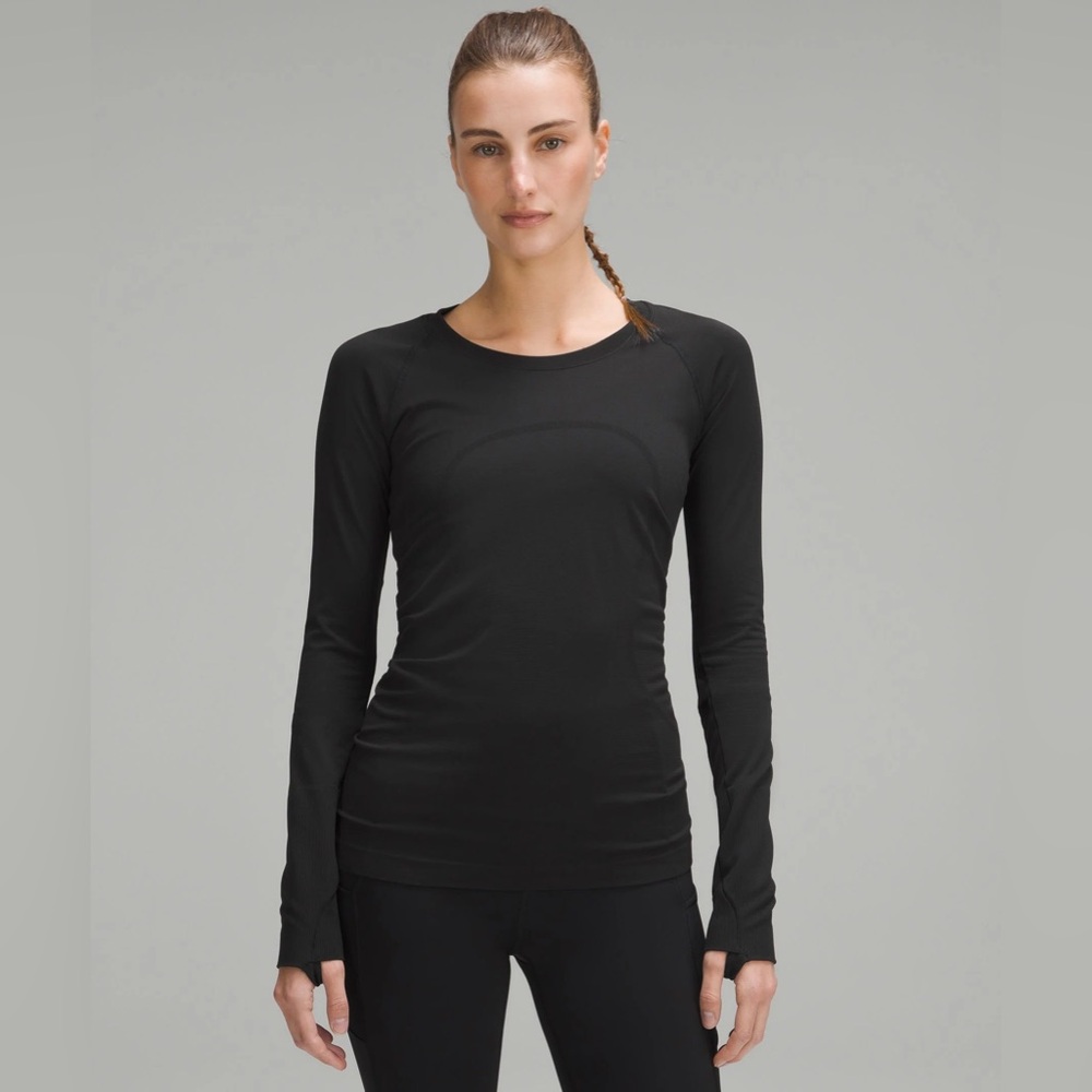 Lululemon Athletica Swiftly Long Sleeve Tee, Waist Length, Black
